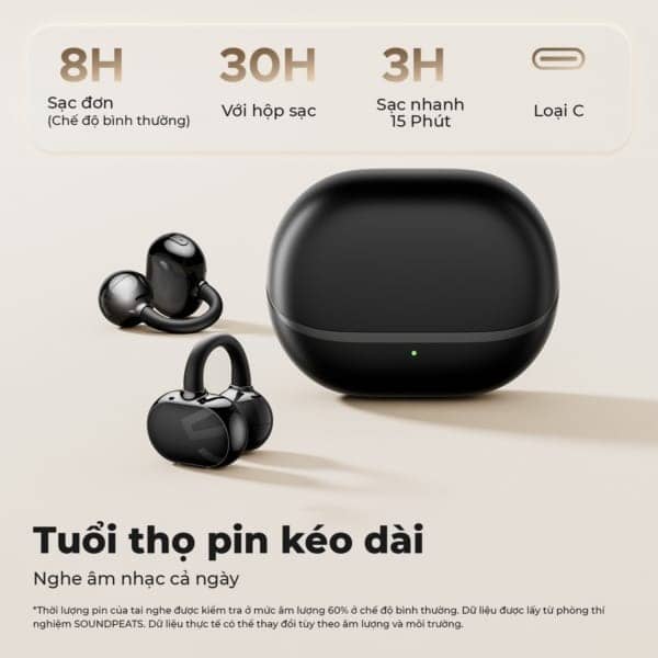 Tai nghe Bluetooth SoundPEATS POP Clip 4