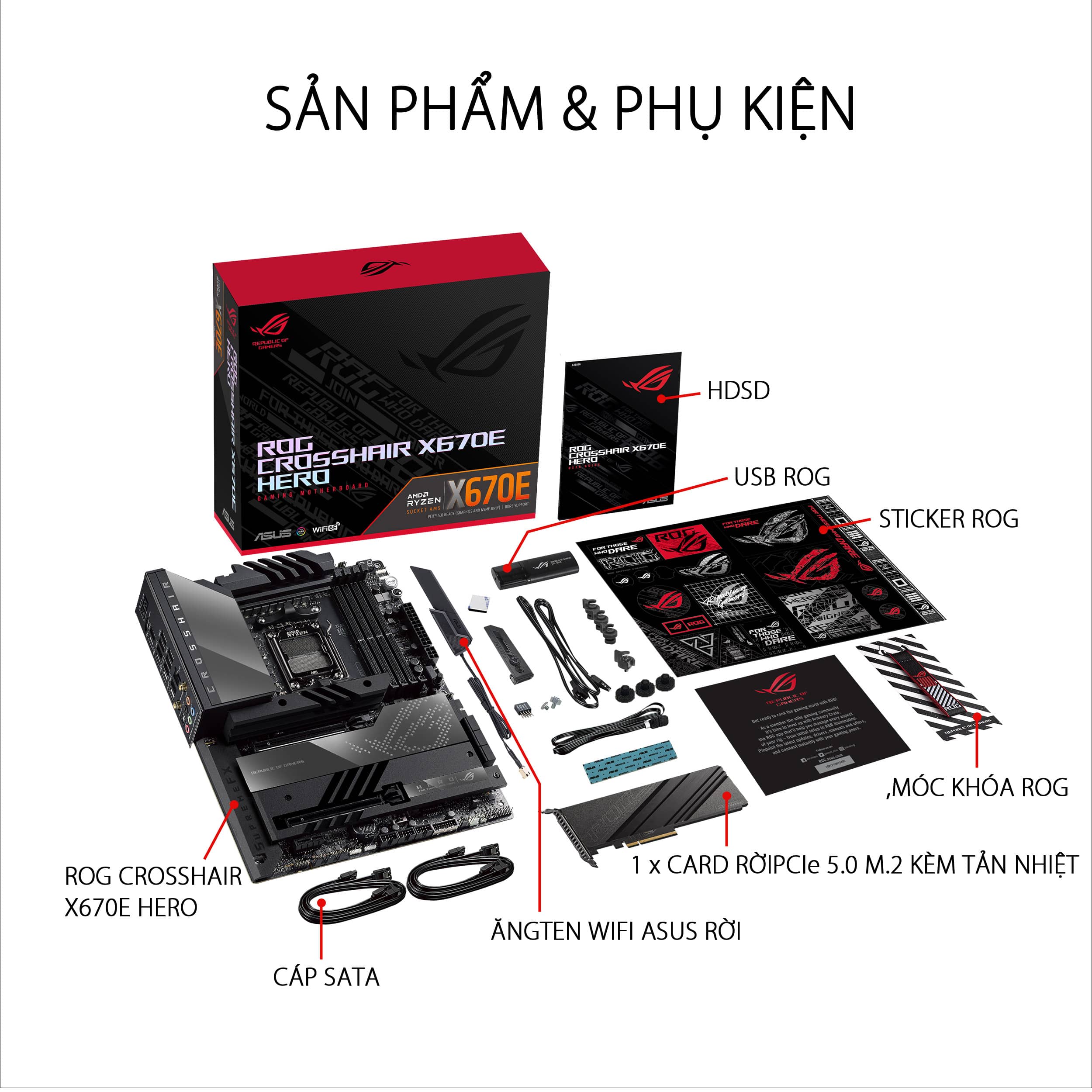 Mainboard ASUS ROG CROSSHAIR X670E HERO