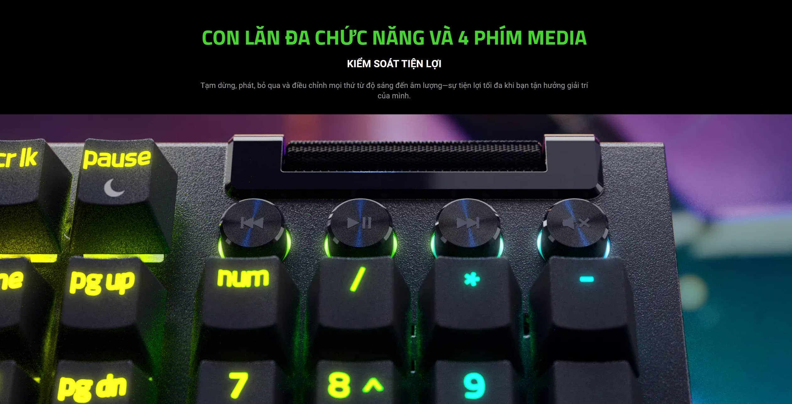 Bàn phím cơ gaming có dây Razer BlackWidow V4 Pro