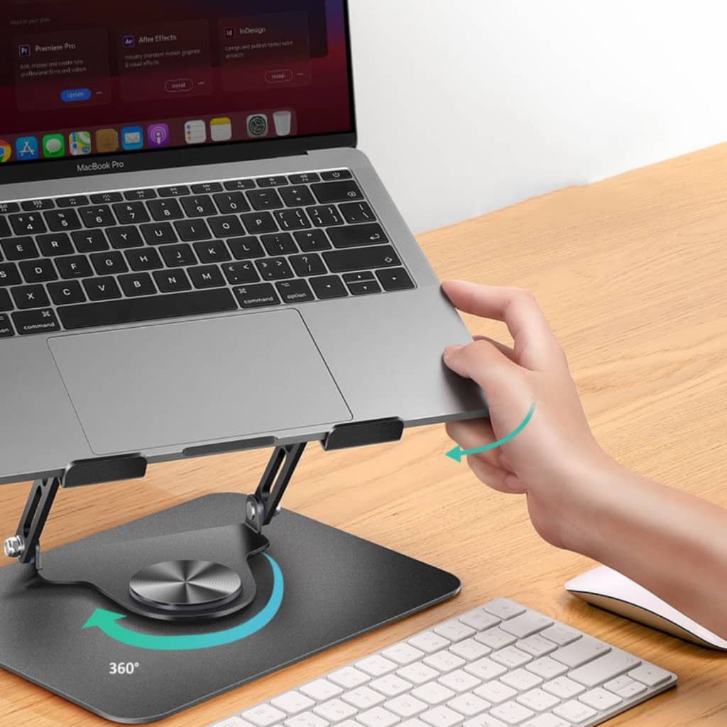 Giá đỡ Laptop/Macbook/Ipad/Tabblet Đế Xoay 360 độ Ergotek L234, Hợp Kim Thép Màu Trắng