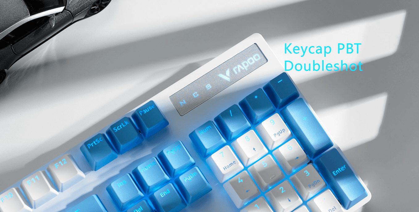 Bàn phím cơ gaming có dây Rapoo V500 Pro White Cerulean 6