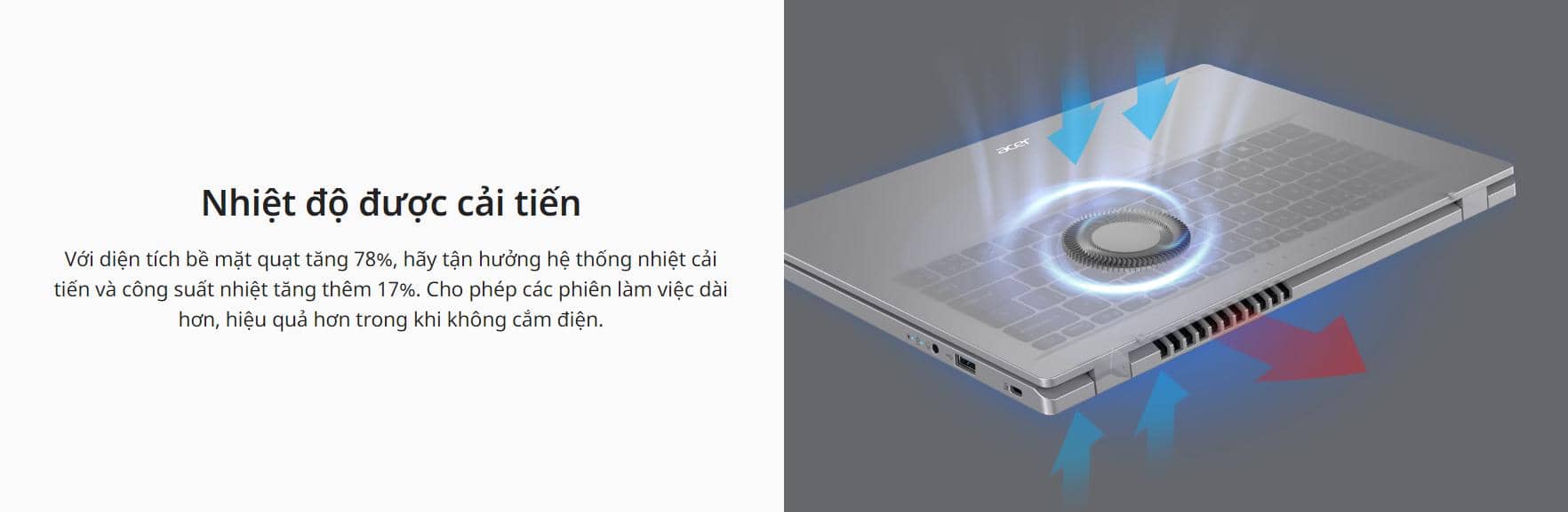 Laptop Acer Aspire 3 A315-59-51X8 (NX.K6TSV.00F) (Core i5-1235U/8GB RAM/512GB SSD/15.6 inch FHD/Win 11/Bạc) ảnh 2