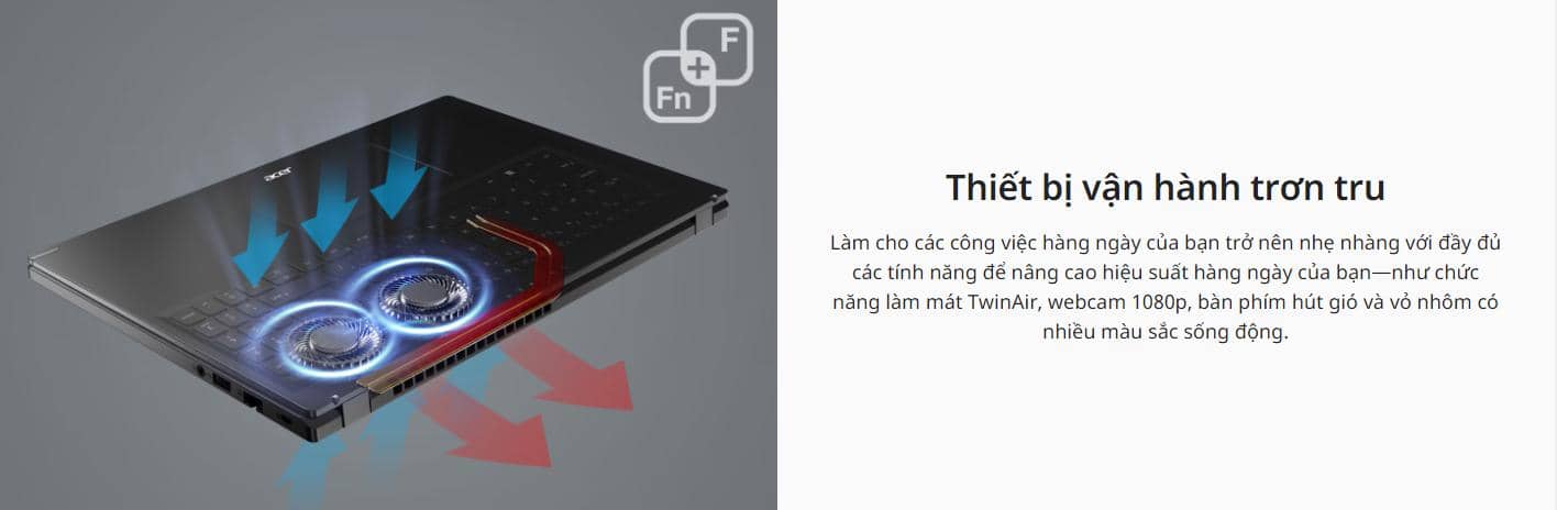 Laptop Acer Aspire 5 A515-58P-71EJ (NX.KHJSV.00A) ((i7-1355U/16GB RAM/1TB SSD/15.6 inch FHD /Win11/Xám) ảnh 2