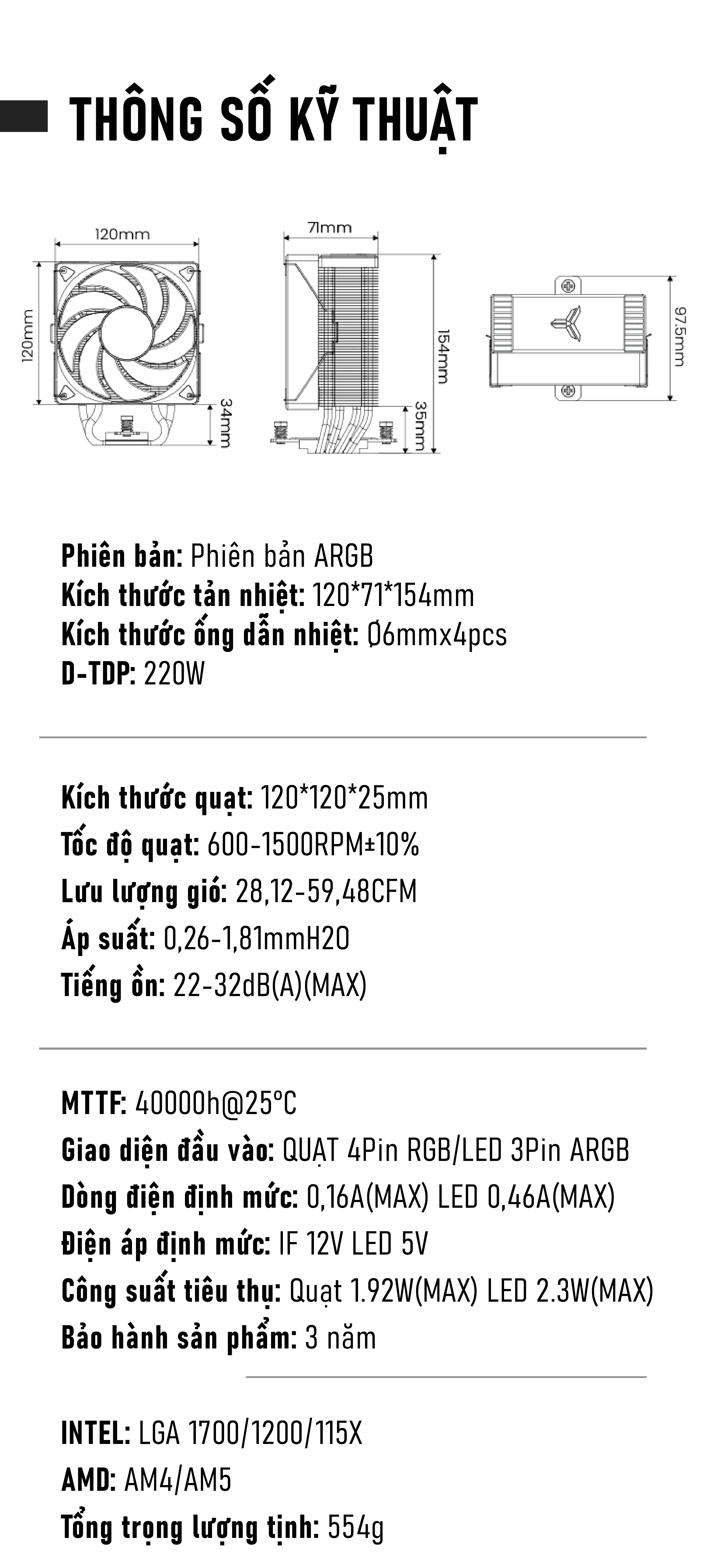 Tản Nhiệt Khí Jonsbo CR-1000 EVO ARGB Black