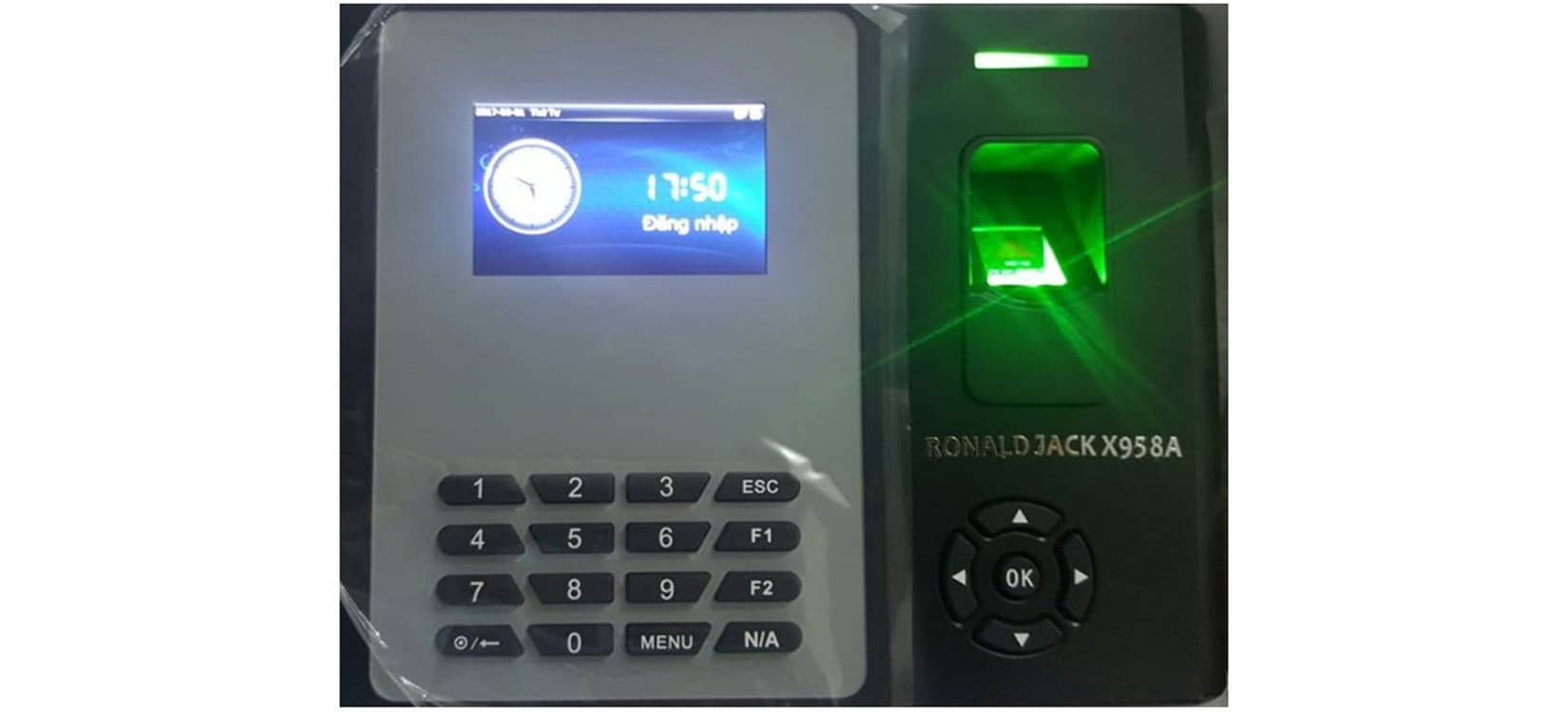 Tổng thể Máy chấm công vân tay Ronald Jack X958A