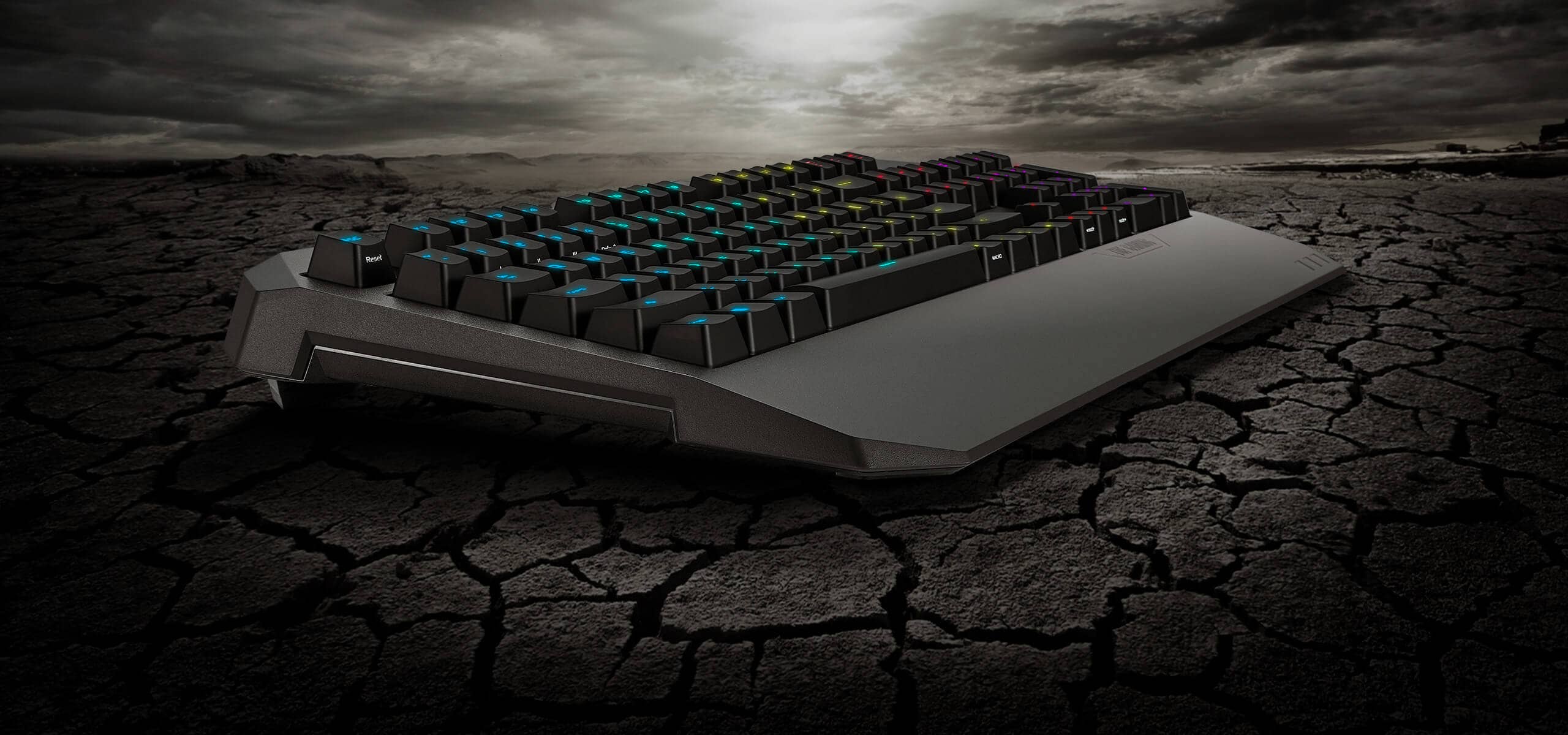 Bàn phím chơi game Asus TUF K5 (USB/RGB/Đen) có phần kê tay tiện lợi