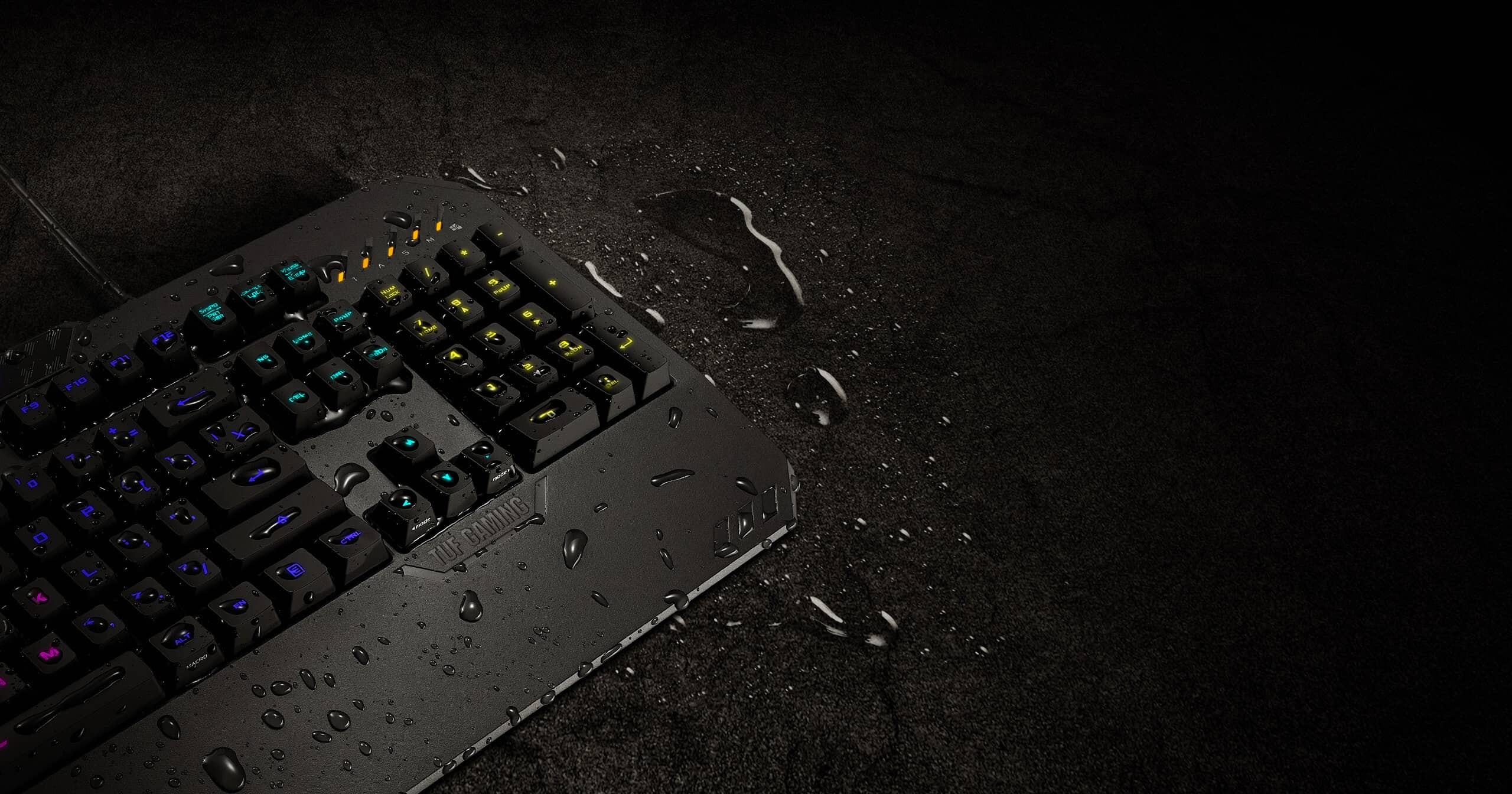 Bàn phím chơi game Asus TUF K5 (USB/RGB/Đen) có tính năng chống tràn nước rất hiệu quả