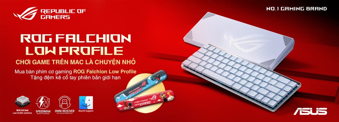 ROG FALCHION LOW PROFILE – CHƠI GAME TRÊN MAC LÀ CHUYỆN NHỎ