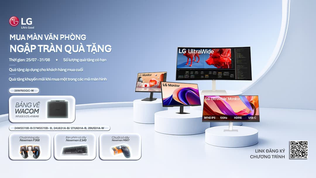 Ngập tràn quà tặng khi mua màn văn phòng LG