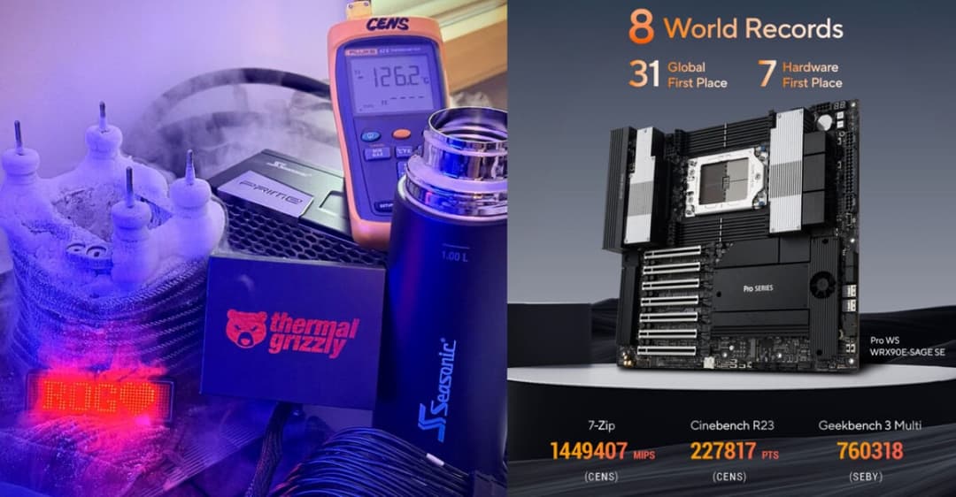 AMD Ryzen Threadripper PRO 9995WX phá 8 kỷ lục thế giới