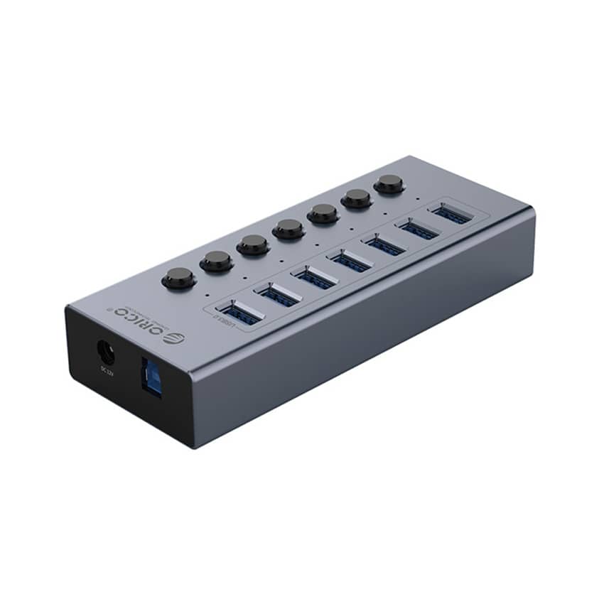 Bộ Chia USB Orico BT2U3-7AB-GY (Từ 1 Ra 7 Cổng USB 3.0 Vỏ nhôm) 3