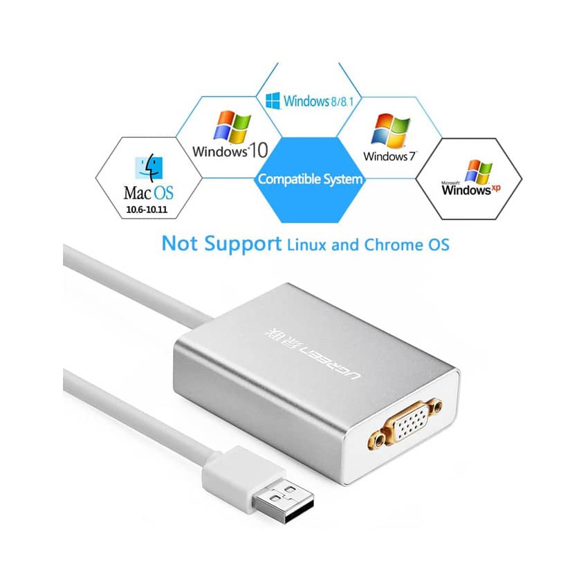 Cáp chuyển đổi từ USB sang VGA Ugreen 40244 2