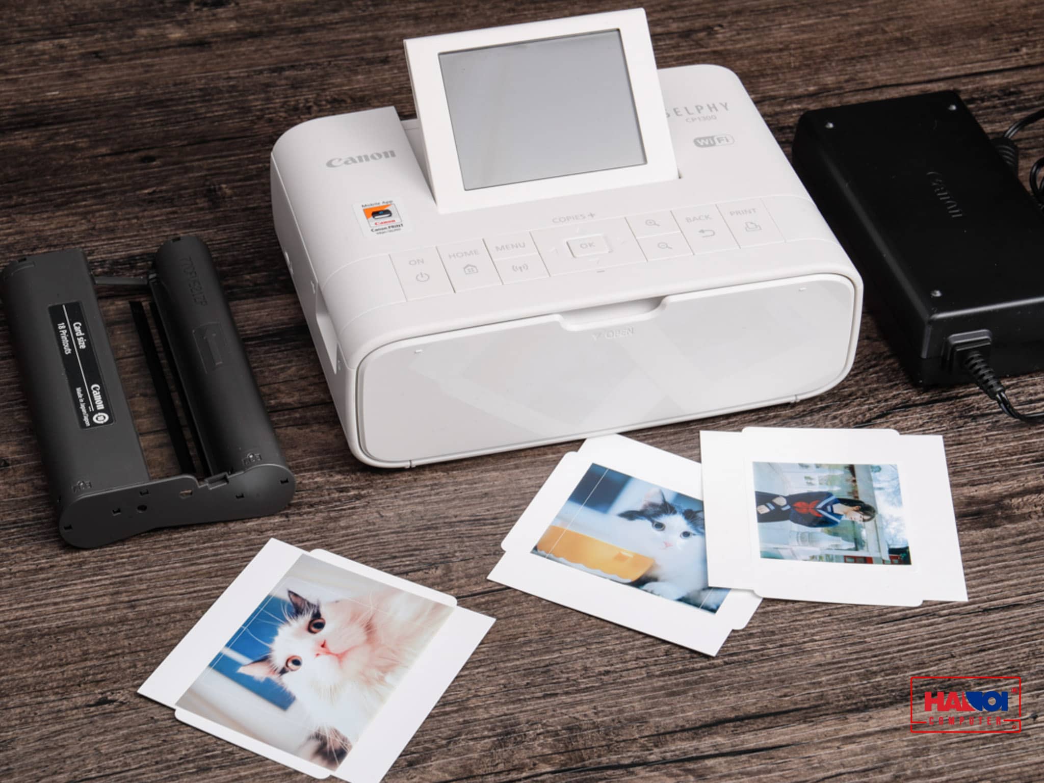 Máy in Canon SELPHY CP1300 (Máy in di động - In màu - Màu trắng- Tiện lợi