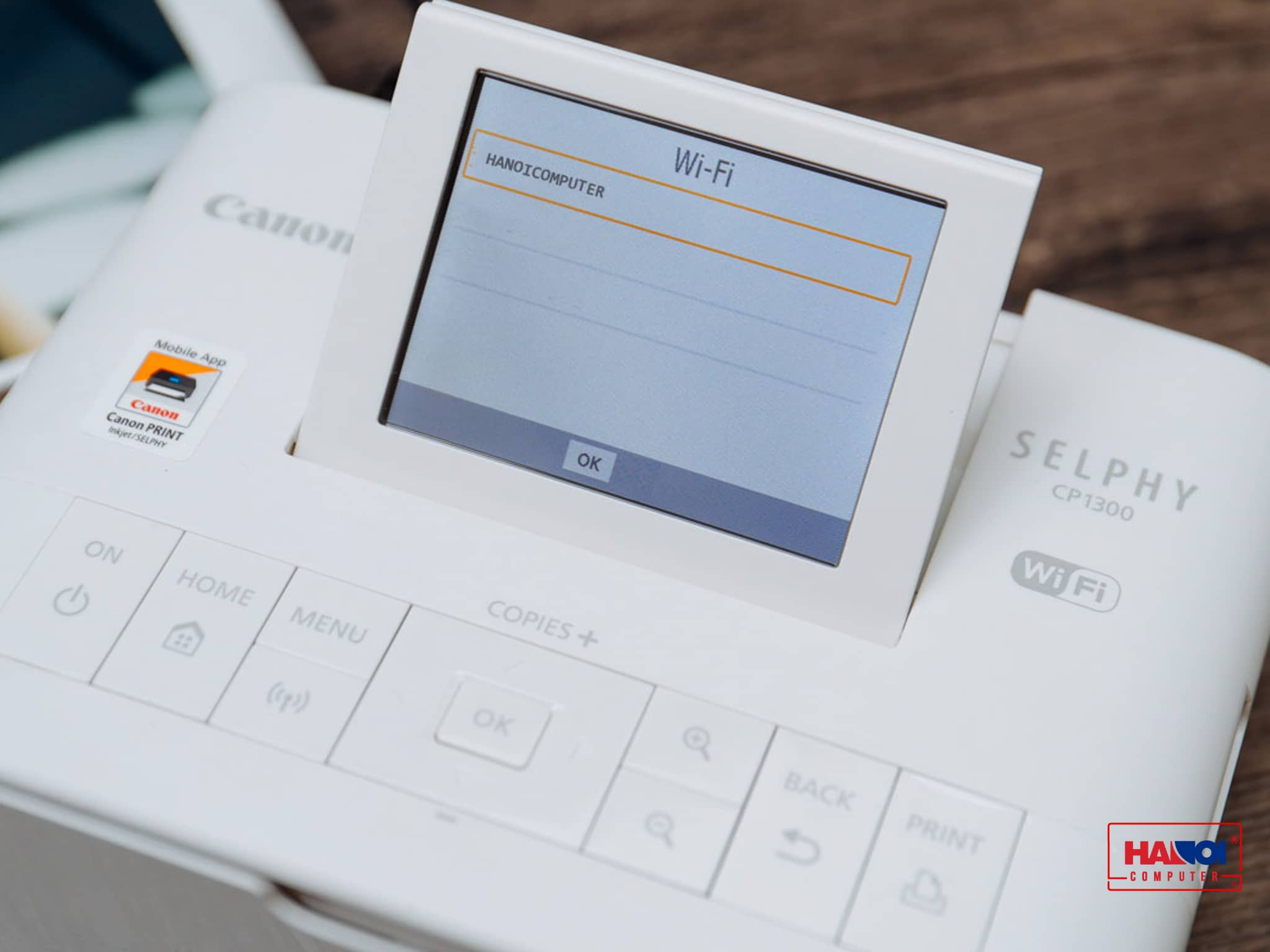kết nối wifi Máy in Canon SELPHY CP1300 (Máy in di động - In màu - Màu trắng