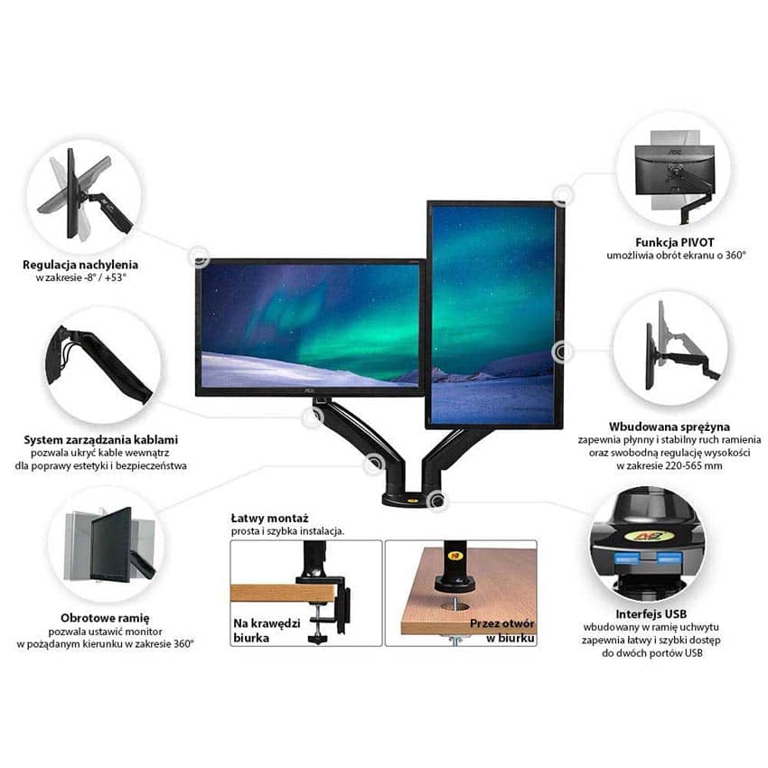 Giá treo màn máy tính North Bayou F195A