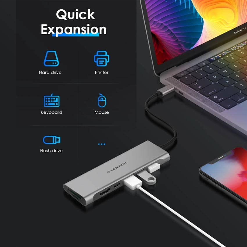 Bộ chuyển đổi Type C 7 trong 1 C36bHCR1