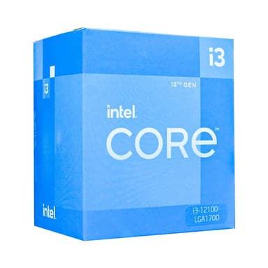 CPU Intel Core i3-12100 (3.3GHz turbo Up to 4.3GHz, 4 Nhân 8 Luồng, 12MB Cache)- Socket Intel LGA 1700)
