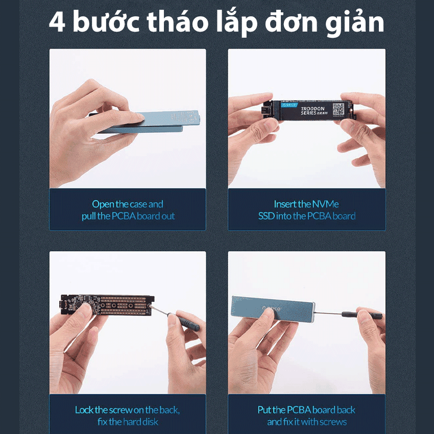 Hộp đựng ổ cứng SSD M2 Sata ORICO
