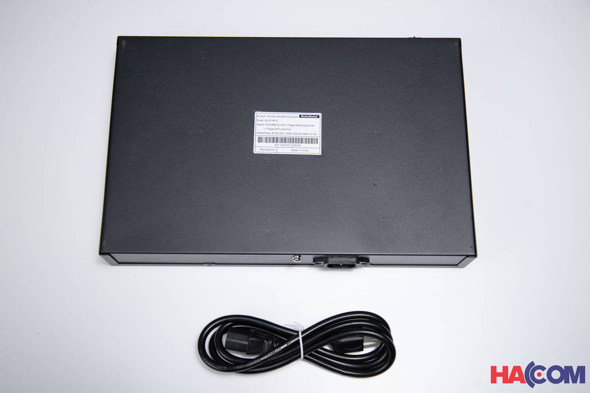 Switch POE SinicHome SN-5116P-E/16 POE/ 2 uplink1000M/1 uplink SFP/300W