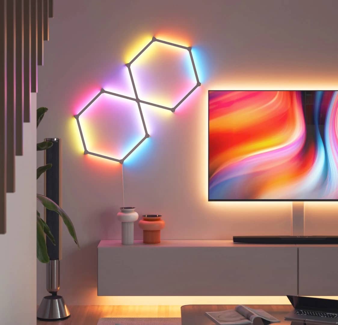 Bộ đèn dán tường thông minh Nanoleaf Lines - Dạng thanh - 9 miếng - Màu trắng