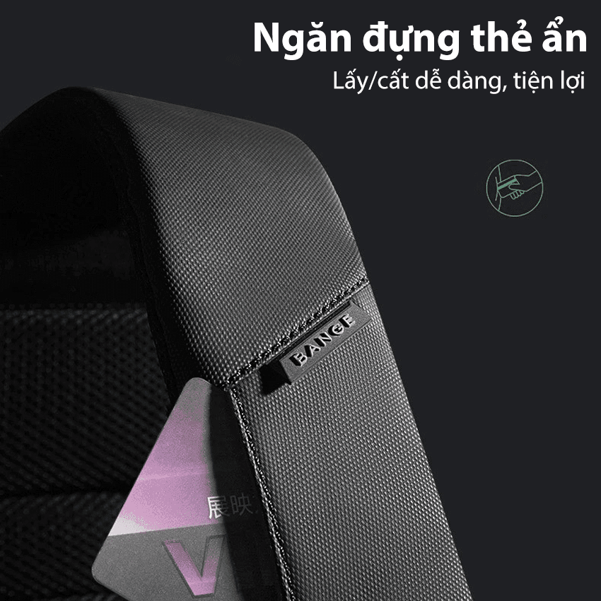 Balo Laptop Nam Chống Trộm Bange BG-7216 màu xanh