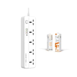 Ổ cắm điện đa năng LDNIO SC5415 - 05 chấu + 03 cổng USB + 01 cổng Type-C - Chuẩn chân cắm EU