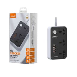 Ổ cắm điện đa năng LDNIO SC3412 - 03 chấu + 03 cổng USB + 01 cổng Type-C - Chuẩn chân cắm EU