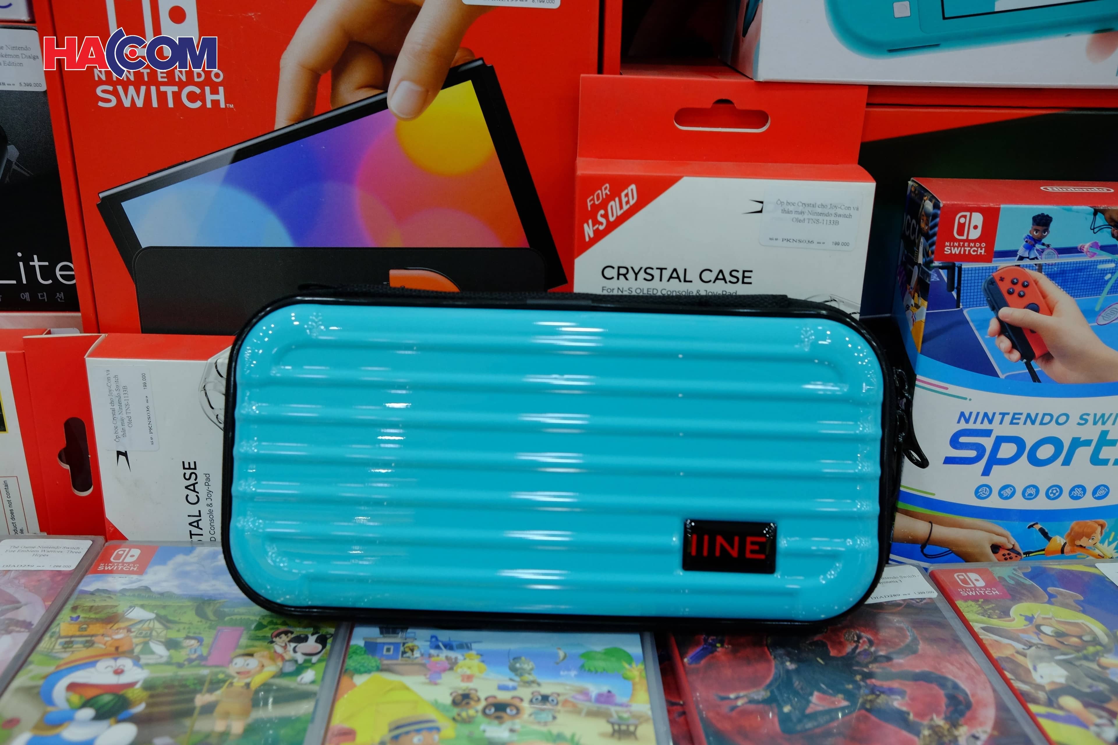 Bao đựng bảo vệ máy Nintedo Switch Lite nhựa cứng EVA màu xanh ngọc IINE L255 1