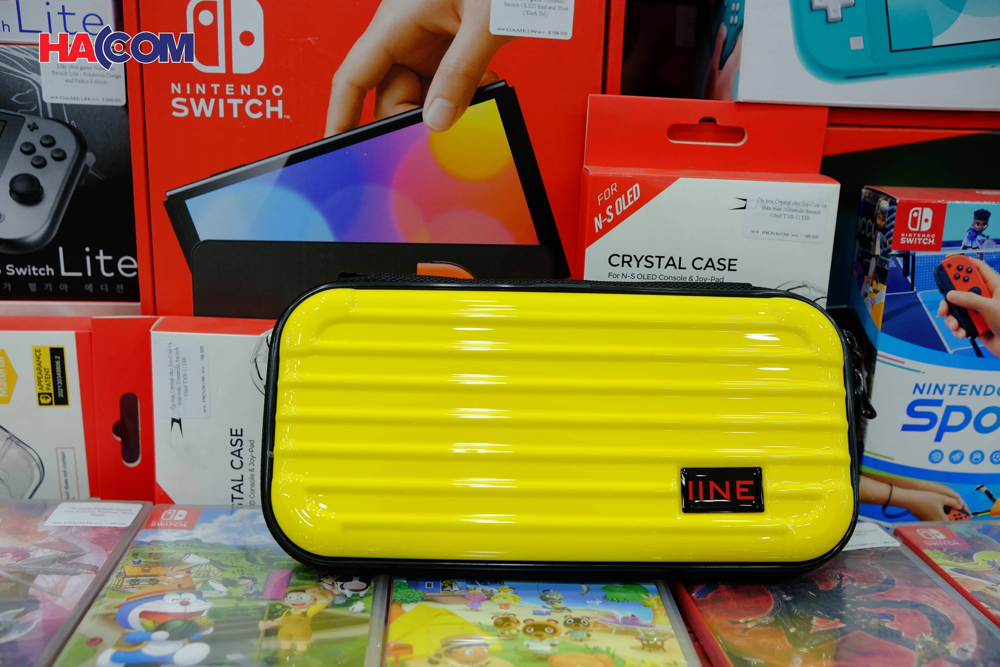 Bao đựng bảo vệ máy Nintedo Switch Lite nhựa cứng EVA màu vàng IINE L256