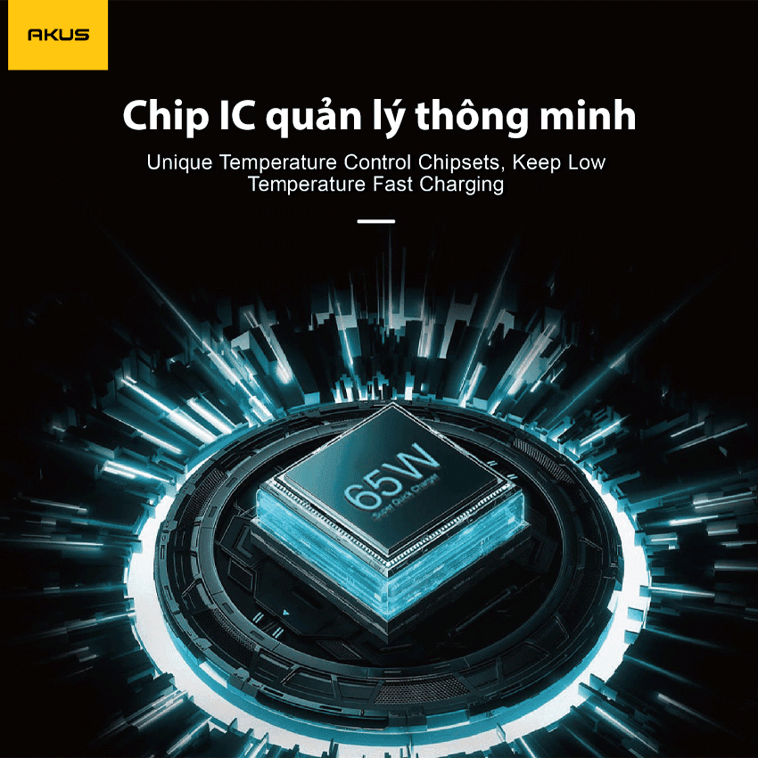 Củ sạc nhanh AKUS D34 - PD 65W
