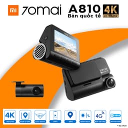 Camera hành trình 70mai A810-2 4K HDR - Chất lượng ghi hình đỉnh cao kèm Cam sau RC12