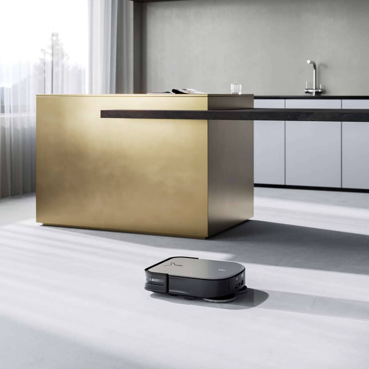 Robot hút bụi lau nhà tự động giặt giẻ Ecovacs Deebot X2 OMNI - Bản quốc tế - Màu đen