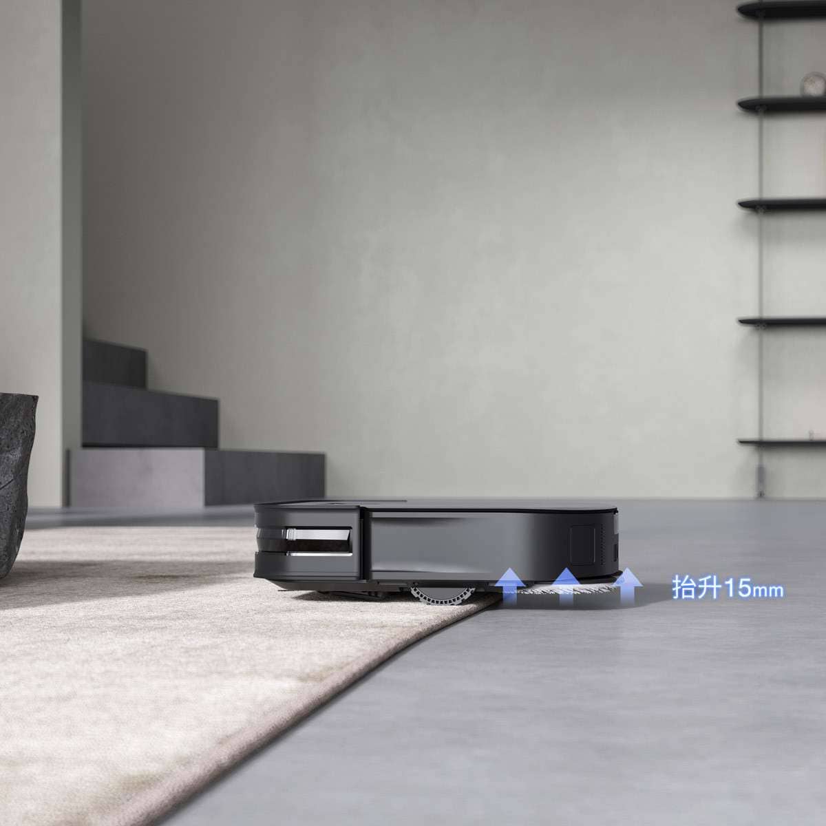 Robot hút bụi lau nhà tự động giặt giẻ Ecovacs Deebot X2 OMNI - Bản quốc tế - Màu đen