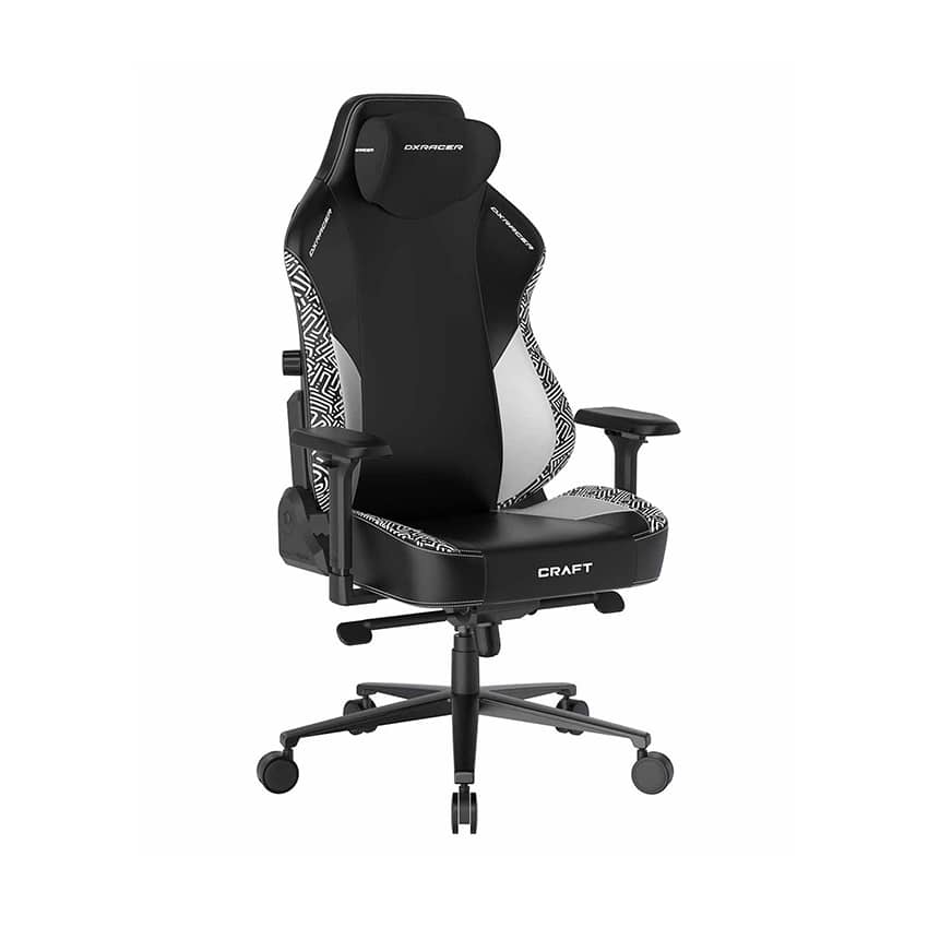 Ghế game DXRACER GAMING CHAIR - Craft Pro Stripes1 Black White (GC/LCF23LTA/EMAZE)