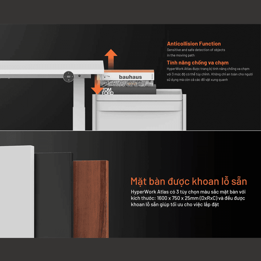 Bàn nâng hạ HyperWork Atlas