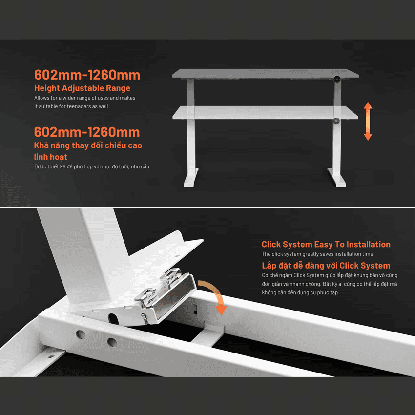 Bàn nâng hạ HyperWork Atlas