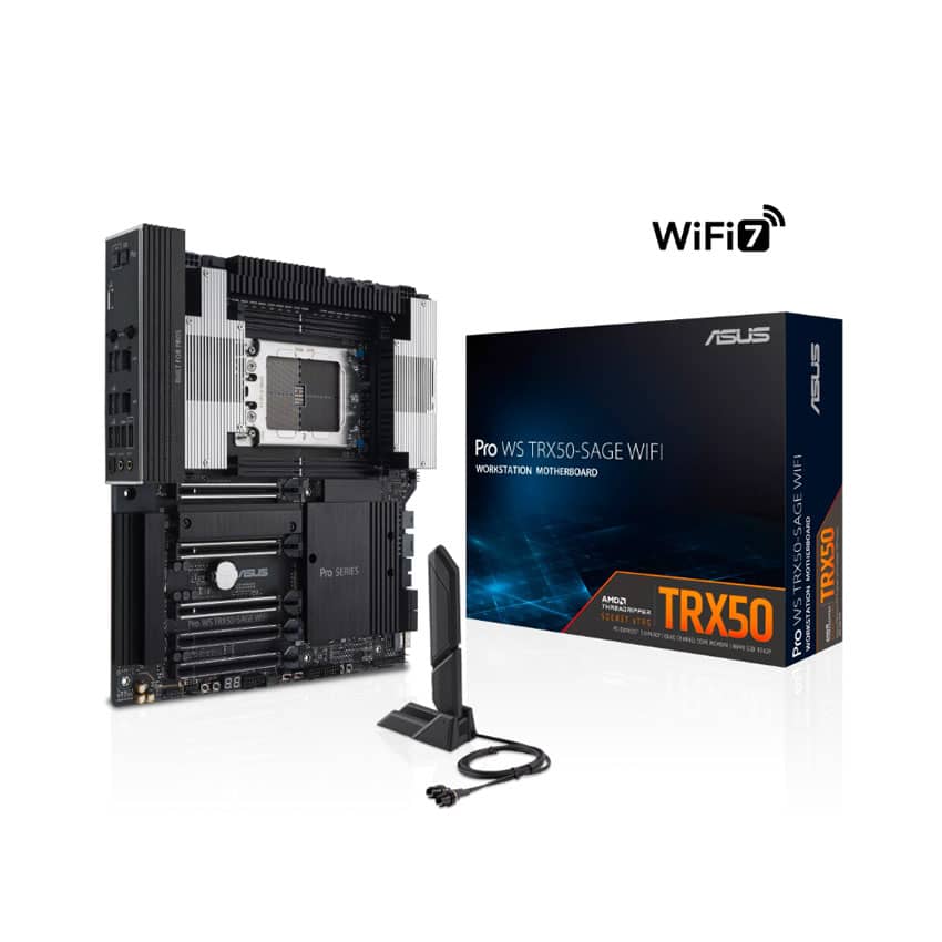 Mainboard ASUS Pro WS TRX50-SAGE WIFI DDR5 Kết nối siêu nhanh với Wi-Fi 7
