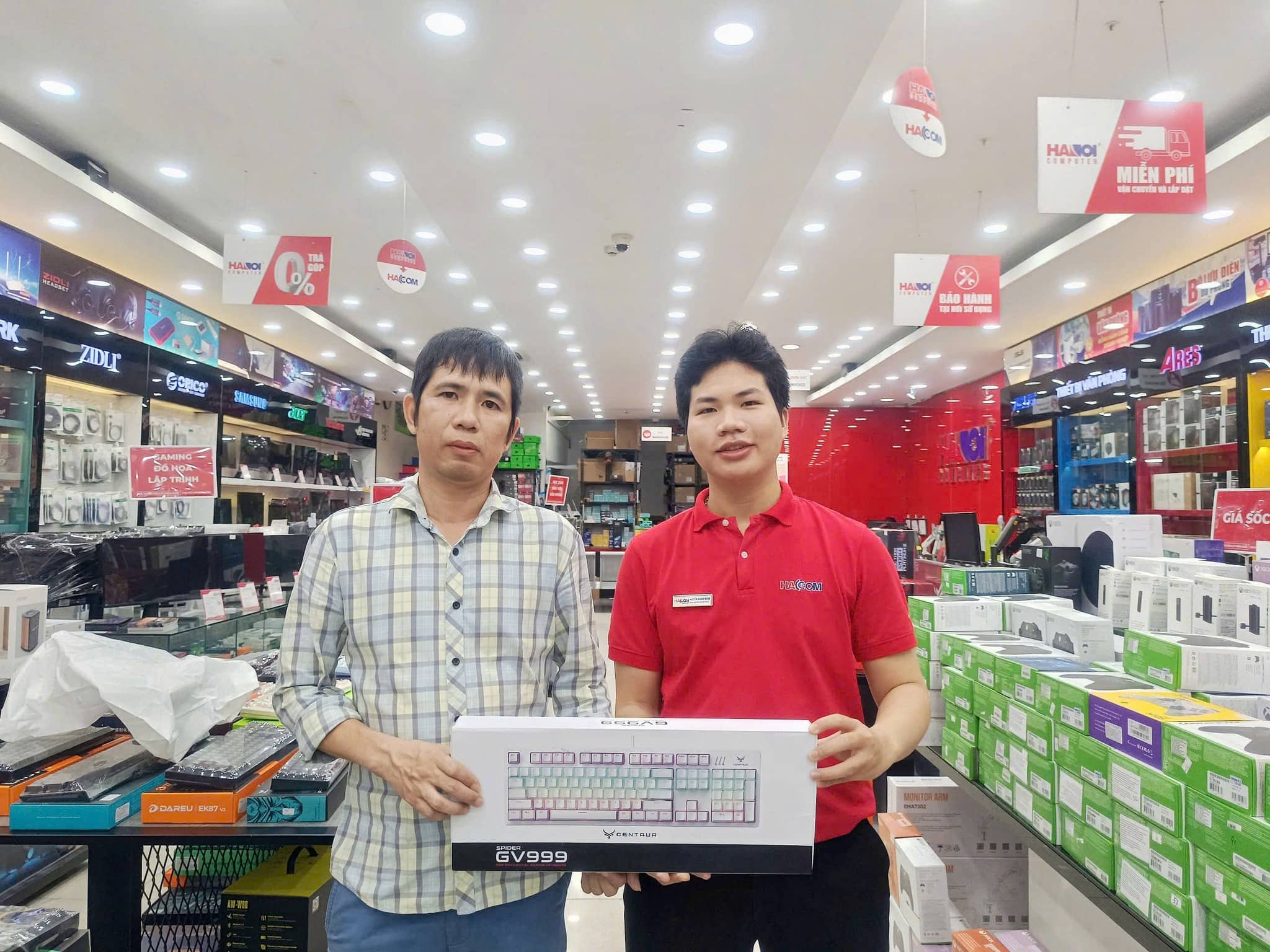 Bàn Phím cơ Centaur GV999 màu trắng Blue Switch