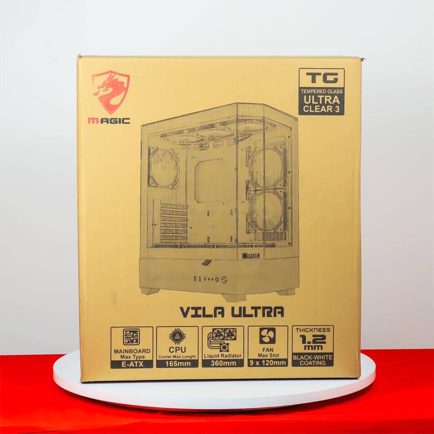 Vỏ Case MAGIC VILA ULTRA BLACK (ATX/Mid Tower/Màu Đen/Rad360)