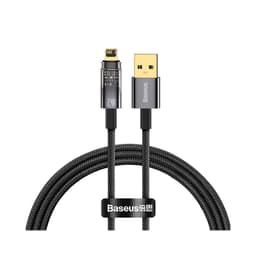 Cáp sạc nhanh tự ngắt hiệu Baseus Explorer Series USB to IP 2.4A 1m - Màu đen