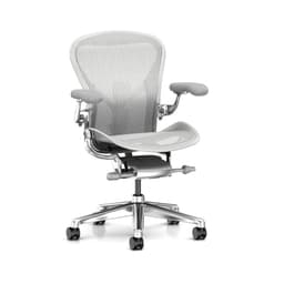 Ghế Công Thái Học Herman Miller Aeron - Chân nhôm, Màu Mineral white (Trắng)