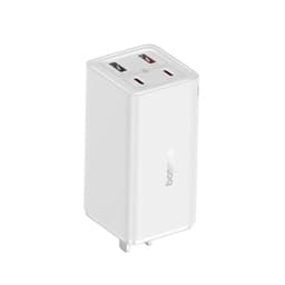 Bộ sạc nhanh hiệu Baseus GaN6 Pro 2C+2U 65W US - Màu trắng (With Cable Type-C to Type-C 100W 1m White)