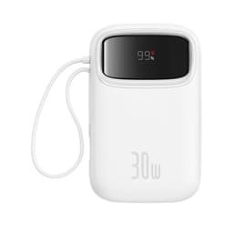 Sạc dự phòng hiệu Baseus QPow 2 Digital Display Fast-Charging 10000mAh 30W - Màu trắng