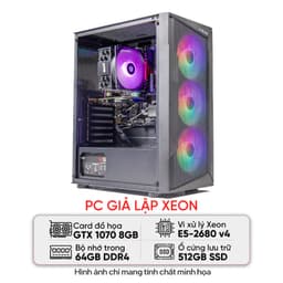 PC GIẢ LẬP DUAL XEON (E5-2680 V4/X99/64GB RAM/512GB SSD/GTX 1070/750W)