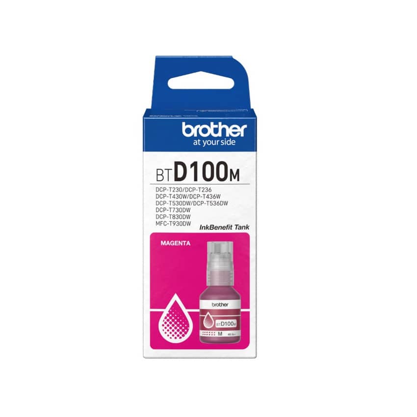 Mực in phun Brother BTD100M - Màu đỏ - cho máy DCP-T230/T430W/T530DW/T730DW/T830DW/MFC-T930DW - 5000 trang