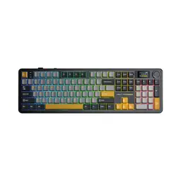 Bàn phím cơ gaming AULA F108 Pro (3 Mode/ Đen Xám Vàng/ Reaper switch)