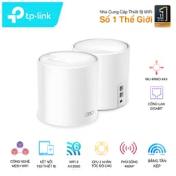 Bộ phát wifi Mesh Tp-Link Deco X60 2 pack WIFI 6 AX3000