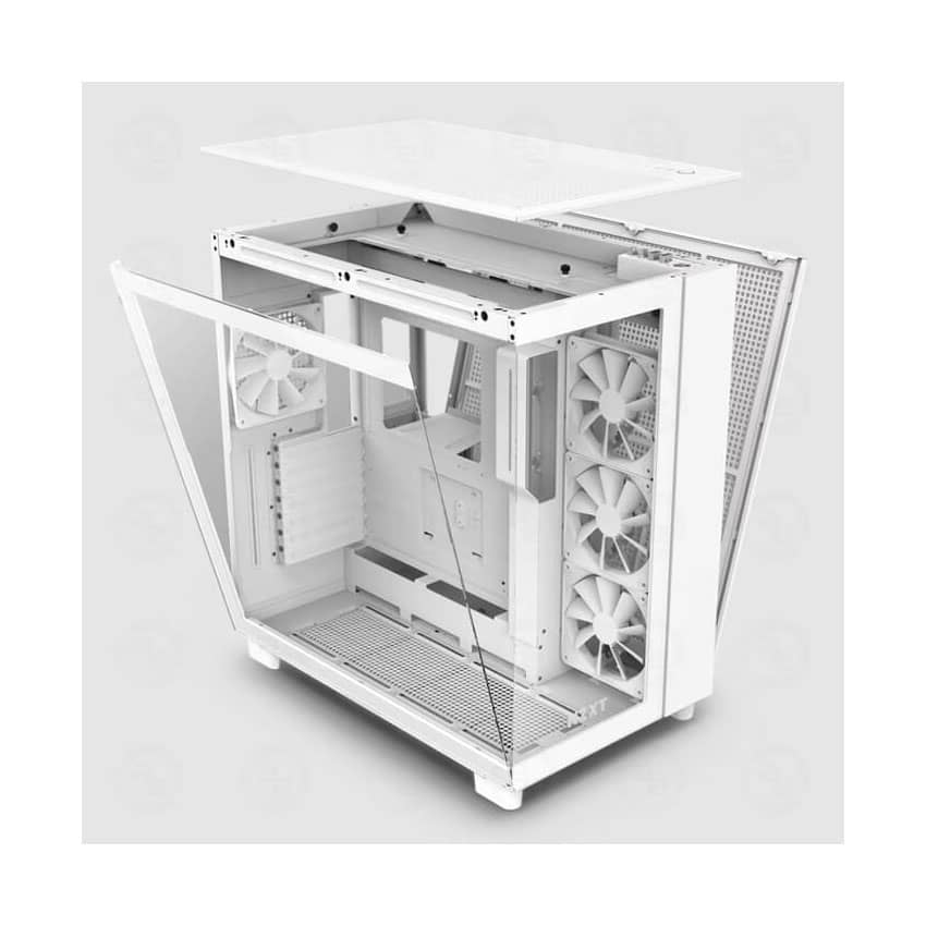 Vỏ máy tính NZXT NZXT H9 FLOW RGB (2025) ALL WHITE (ATX/Mid Tower/4 fan)