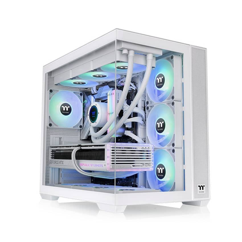 Case Thermaltake View 380 TG ARGB Snow (ATX/0 fan)