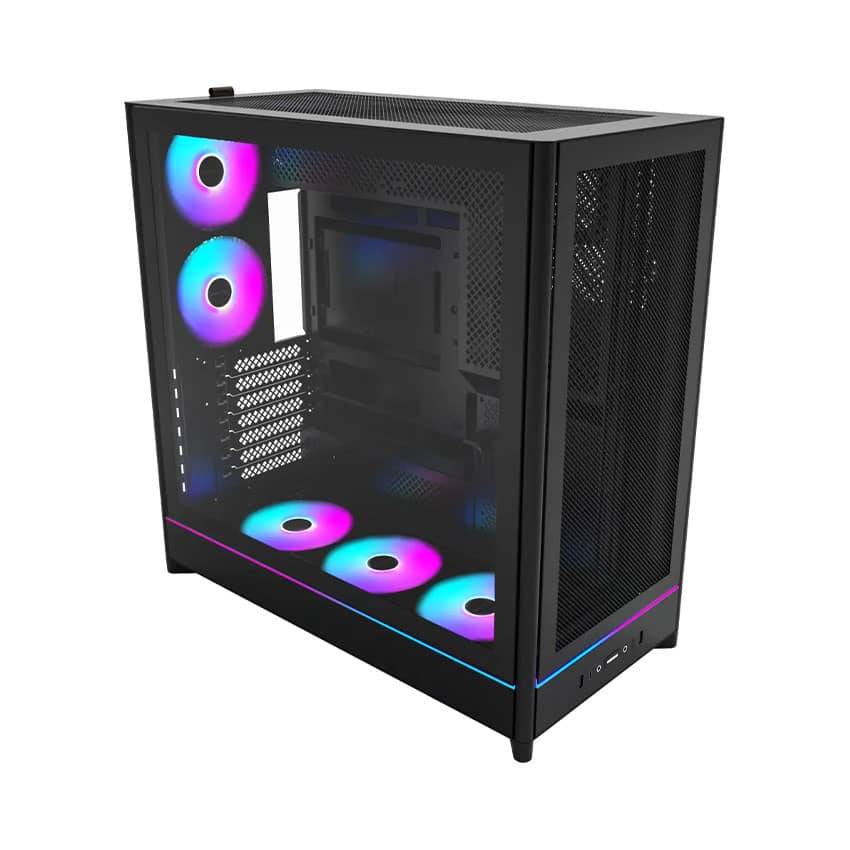 Vỏ Case MONTECH HS01 PRO Black (ATX/5 fan ARGB)